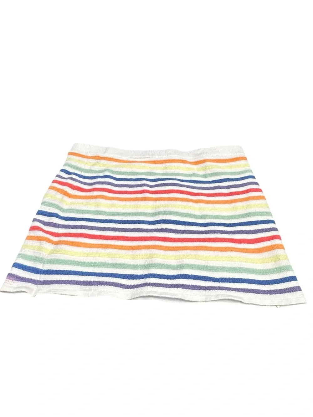 American Eagle women’s Pride‎ Rainbow Terry Mini Skirt Skort Shorts L NWT